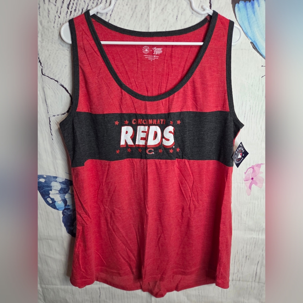 Genuine Merchandise Red and Black Cincinnati Reds Tank